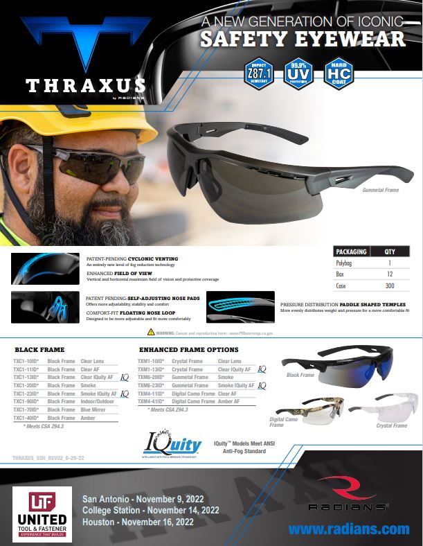 Radians Safety Eyewear Thraxus